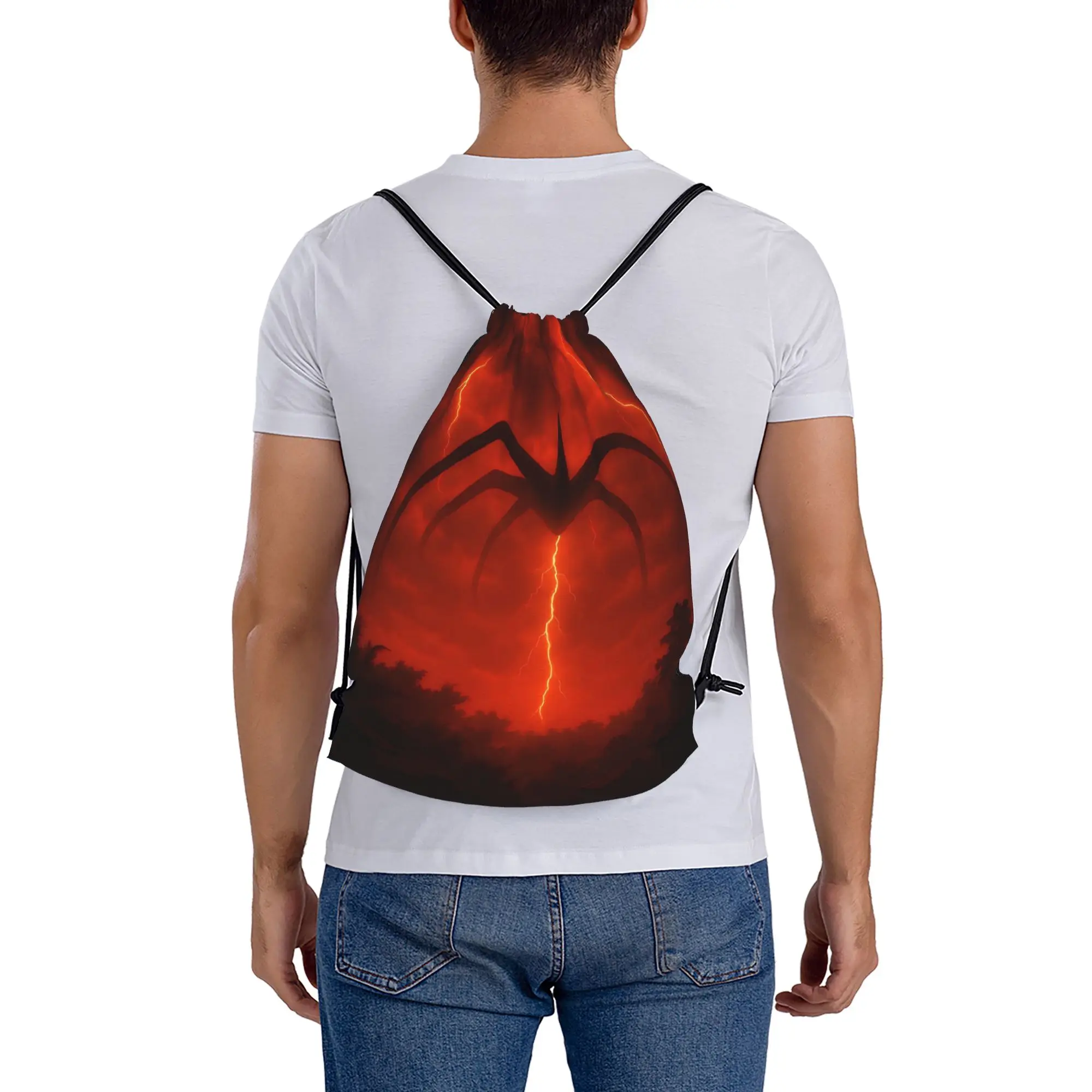 Mind Flayer 8 ST Portable Sports Drawstring Backpack Riding Backpack Gym Clothes Drawstring Bags