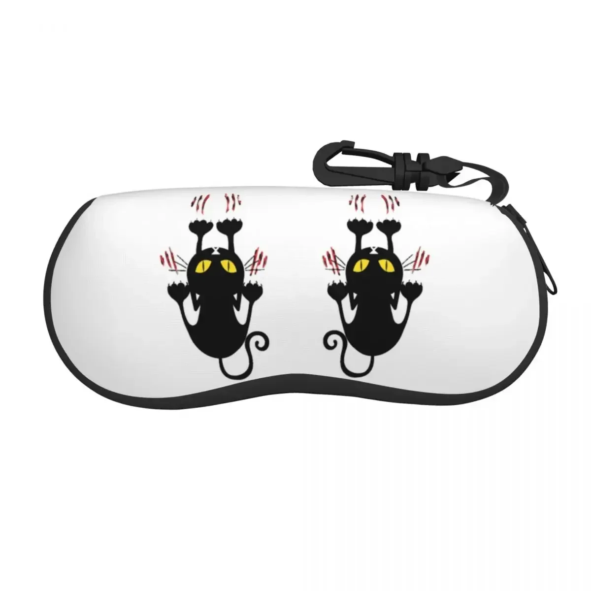 Holding On Sunglasses Soft Case Neoprene Zipper Cartoon Kitten Animal Shell Eyeglass Case Protective Box For Glasses