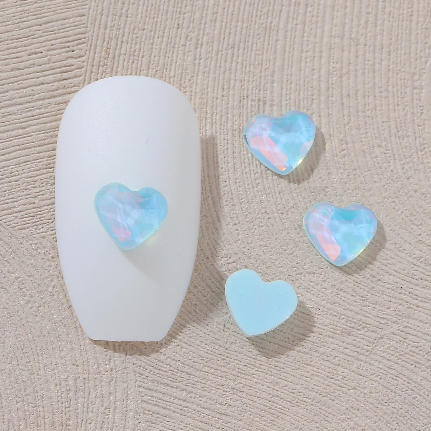 Opal Mocha Aqua Mixed-Shaped Boutique Flat bottom Nail Art rhinestones Self-Adhesive Shiny Glass Crystal 3D Nail Decoration