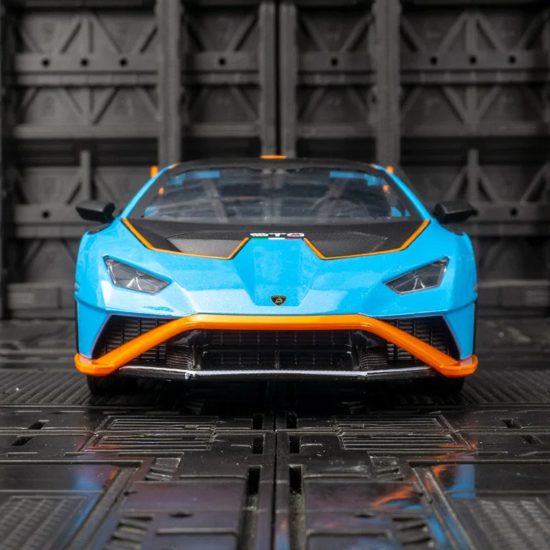 

CCA 1:24 Lamborghini STO модель автомобиля из сплава, украшения, двери и багажник, может открыть детский акустооптический игрушечный раллийный автомобиль