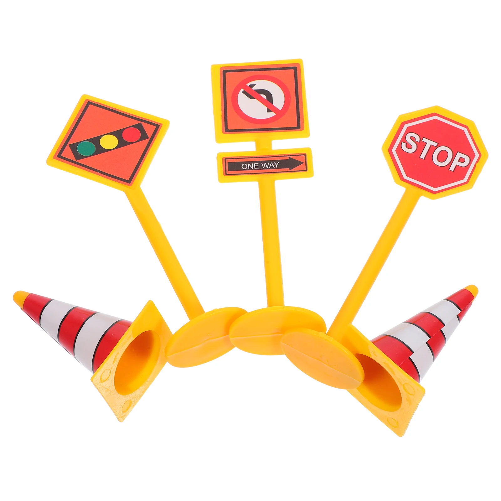

5pcs Fireman Cake Topper Unique Cupcake Ornament Creative Cake Decoration For Birthday Party Festival Photo Props (Yellow