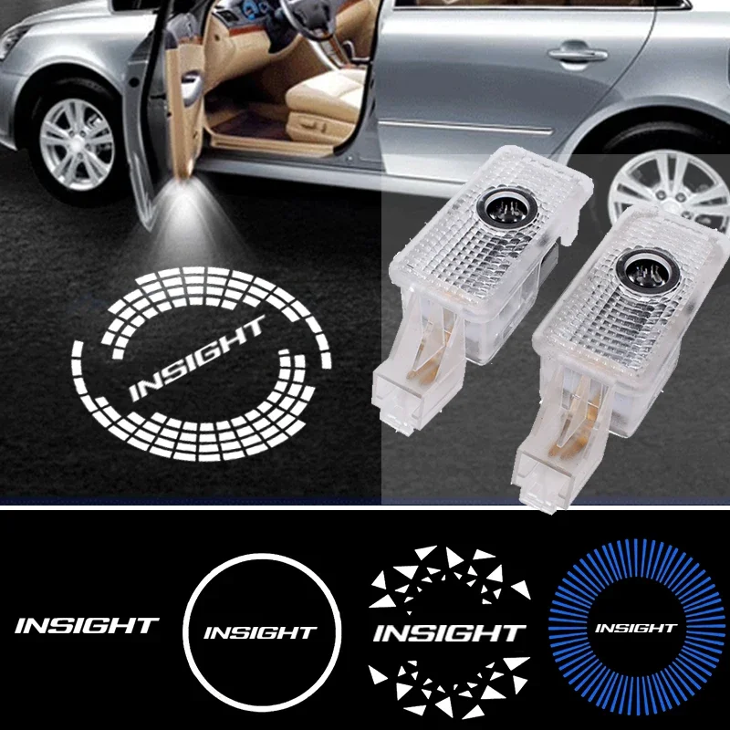 2Pcs LED Car Door Logo Welcome Light Ghost Shadow Projector Courtesy Lamp for Honda Insight 2010 2011 2012 Emblem Decoration