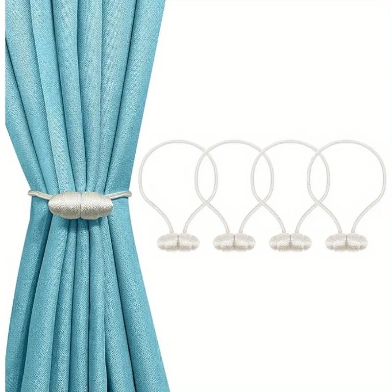 Magnetic Ball Curtain Tiebacks Tie Rope Accessory Rods Accessoires Backs Holdbacks Buckle Clips Hook Holder Home Decor