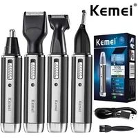 Tondeuse Kemei KM-6630 6631 6632 pour hommes, tondeuse pour nez et oreilles, tondeuse rechargeable pour cheveux, barbe, nez et oreilles, accessoire de toilettage 1