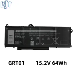 New 15.2V 64Wh 4000mAh GRT01 Laptop Battery for Dell Latidude 5421 5431 5521 5531 Precision 3561 3571 3470 0P3TJ R05P0 8Cell