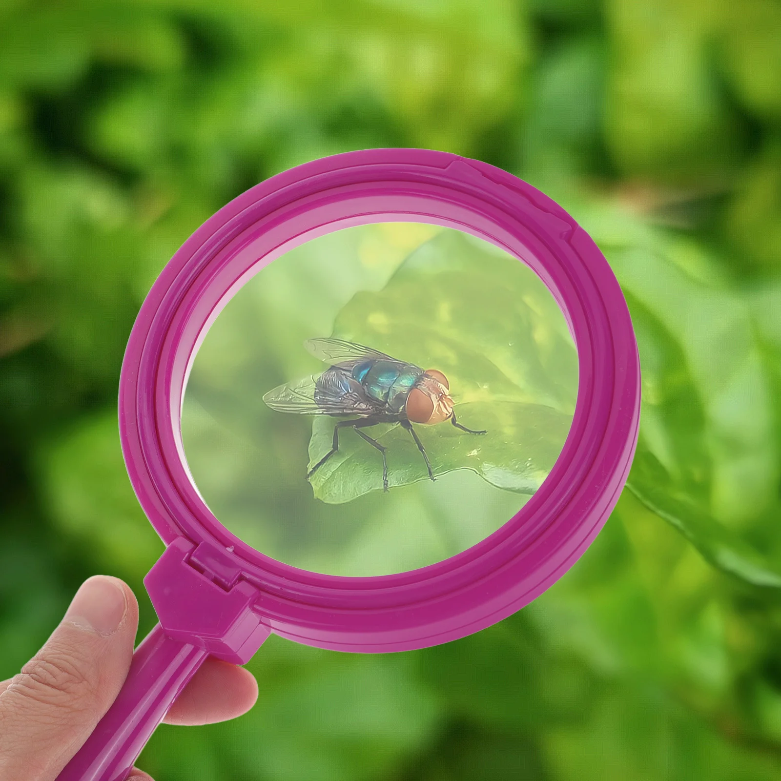 

Portable Kids Magnifying Glass Purple Durable Handheld Magnifier for Exploring Nature Observation Learning Tool