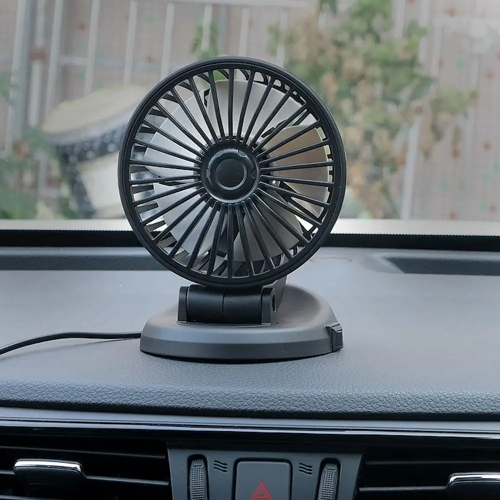 

Folding Car Cooling Fan Multi-angle Rotation Turnable Cooling Air Fan Low Noise Automobile Interior Supplies