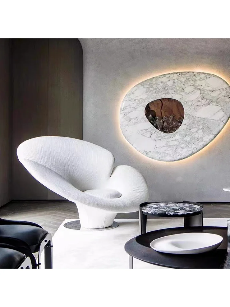 Customized Nordic Designer FRP Art Creative Horseshoe-Shaped Ganoderma Chair Light Luxury Lazy Recliner living room furniture