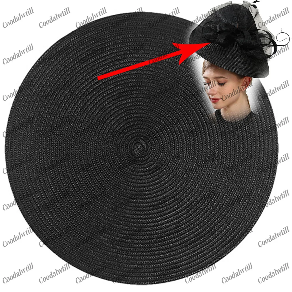 PP Flat Round Fascinator Base 38*38CM For Wedding Women Fascinator Hat DIY Hair Accessories Bride Wedding Millinery Cap Supplies view 3