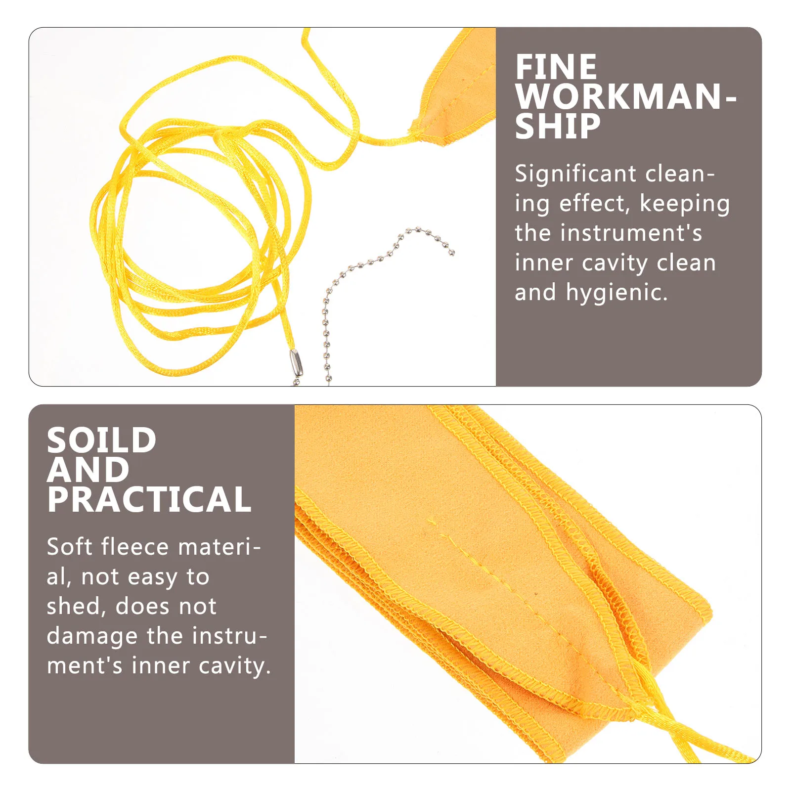 

Inner Cavity Wipe Cloth for Clarinet Flute Saxophone Cleaning Tools Soft Fleece Non Shedding Instrument Accessories Musician