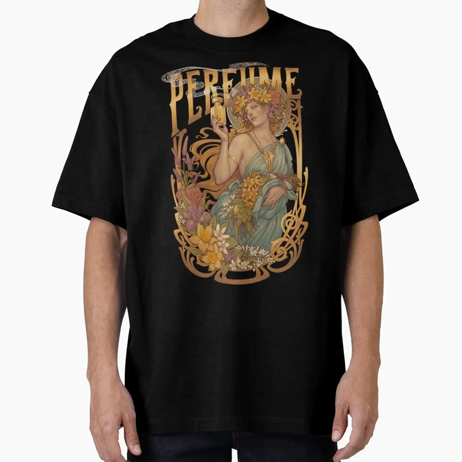 PERFUME Art Nouveau allegory designed and sold by medusadollmaker vintage Washed streetwear Comfortable Stylish fashion
