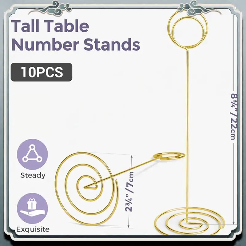 Premium Table Number Holders 50Pcs - 8.75 Inch Place Card Holder Tall Table Number Stands For Wedding Party Graduation Reception