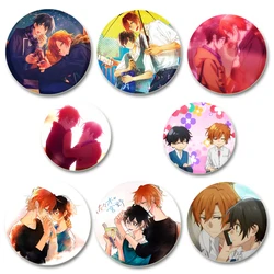 58mm Cute Anime Button Pin SASAKI and MIYANO/Sasaki To Miyano Cartoon Character Badge Bag Decor Fans Collect Brooch Friends Gift