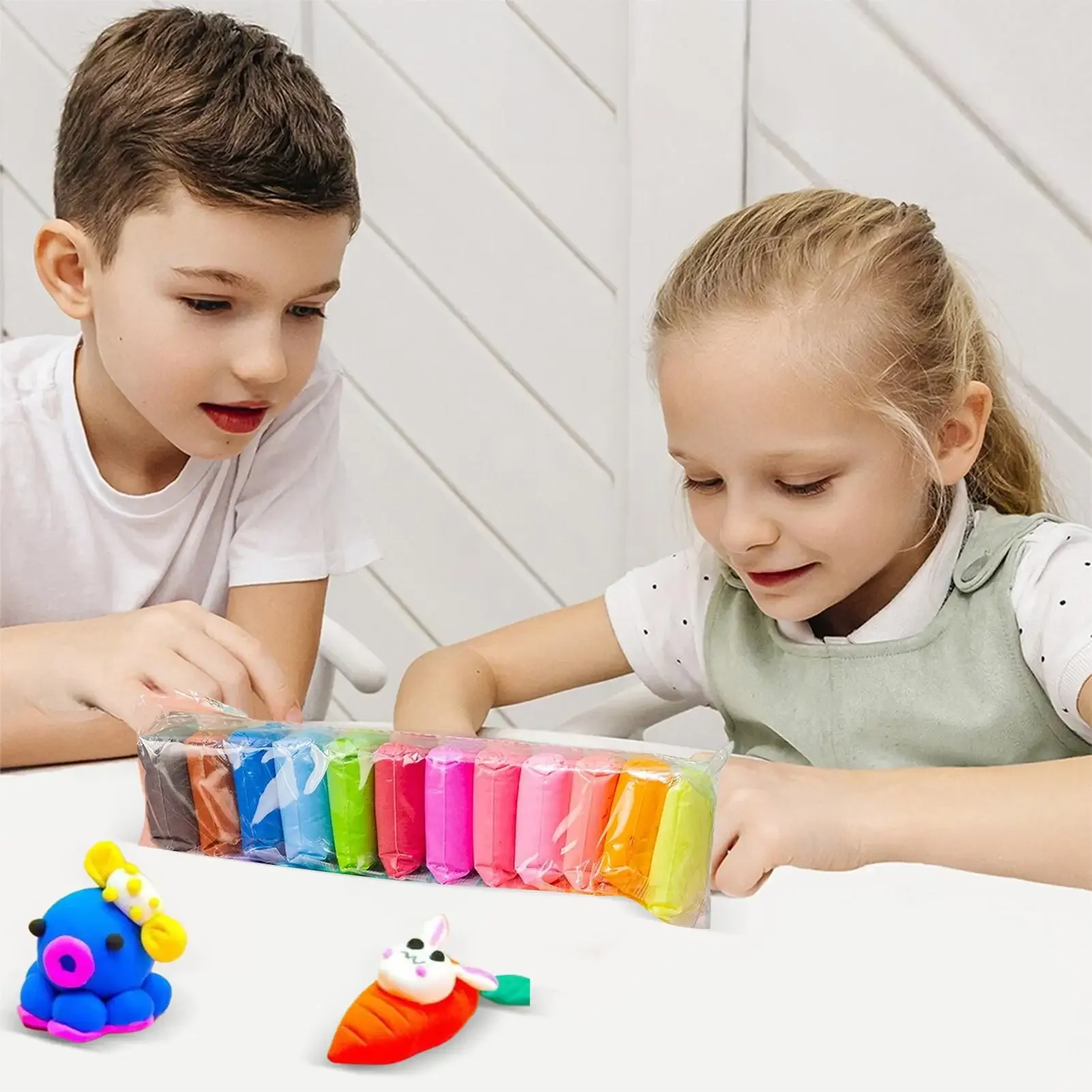 12/24/36pcs Air Dry Clay Set - Non-Toxic Modeling Fun for Kids & Gifts -includes Vibrant Colors and Deluxe Tool Kit