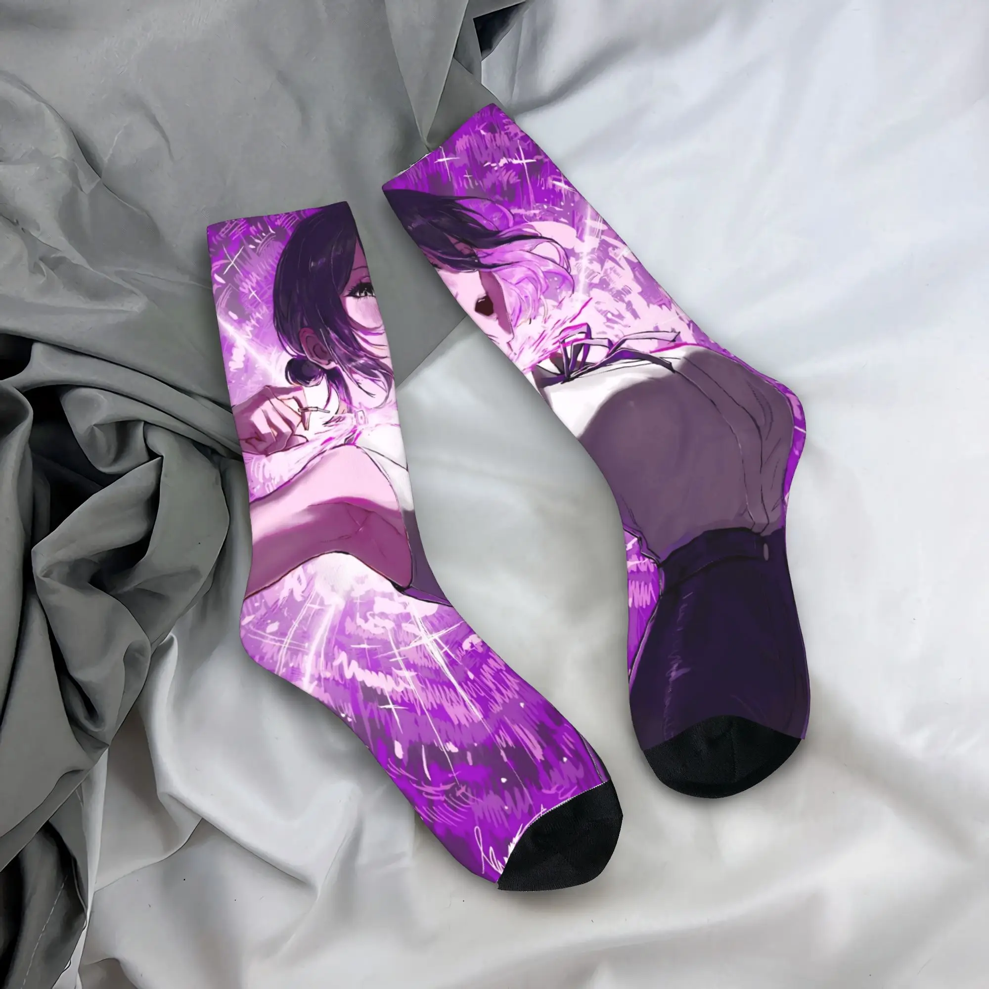 Reze Socks Printed Stockings Non-Slip Couple Socks Warm Soft Autumn Gothic Outdoor Sports Socks