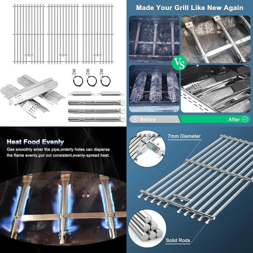 

Charbroil Gas2Coal 463340516 Replacement Parts: Grill Grates, Burners, Igniter, Heat Shield, Flame Kit