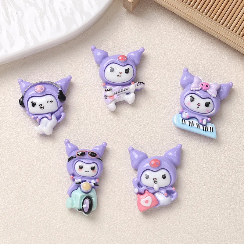 

5 шт., музыкальный инструмент, куроми, смоляные кабошоны с плоской задней частью, материалы для изготовления ювелирных изделий своими руками, мусорный чехол ручной работы, подвески