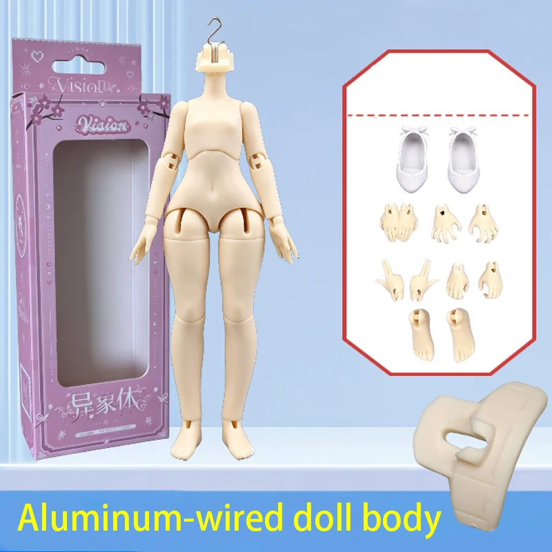 13.5cm Doll slender legs Body 1/12 Bjd Doll Threading Aluminum Wire Joint Body Doll Replacement Accessories For Ymy Penny, Gsc