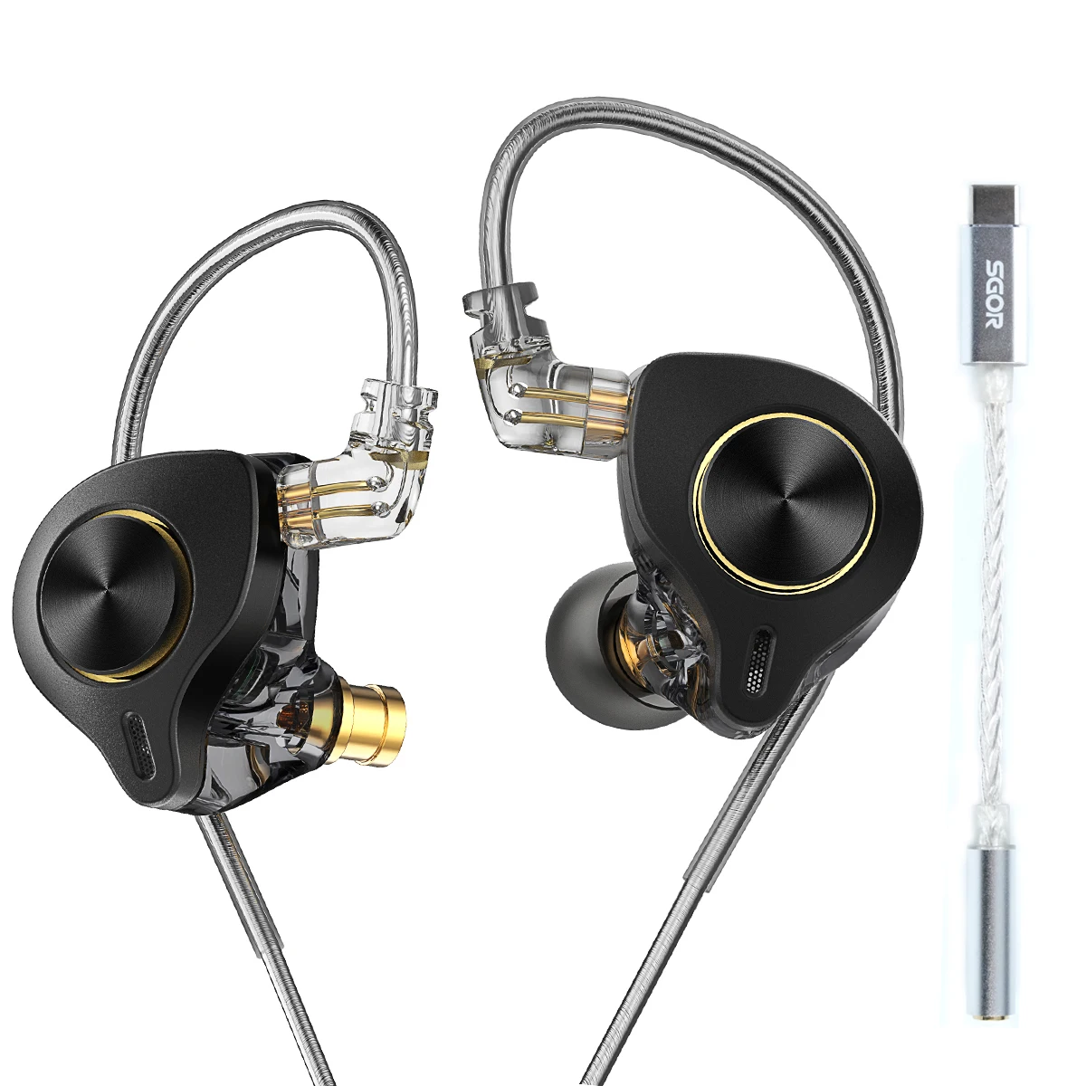 NIEUWE SGOR Luna In Ear 13,5 MM Planar Driver Bedrade koptelefoon Muziekhoofdtelefoon HiFi Bass Monitor Oordopjes DJ Headset Type C Pin USB C
