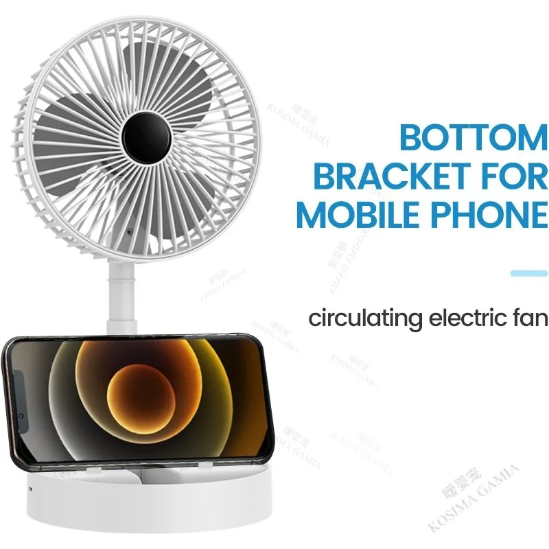 2026 New Adjustable Folding USB Fan Mini Electric Cooling Fan Low Noise High Standby for Home Desk Handheld Quiet Operation