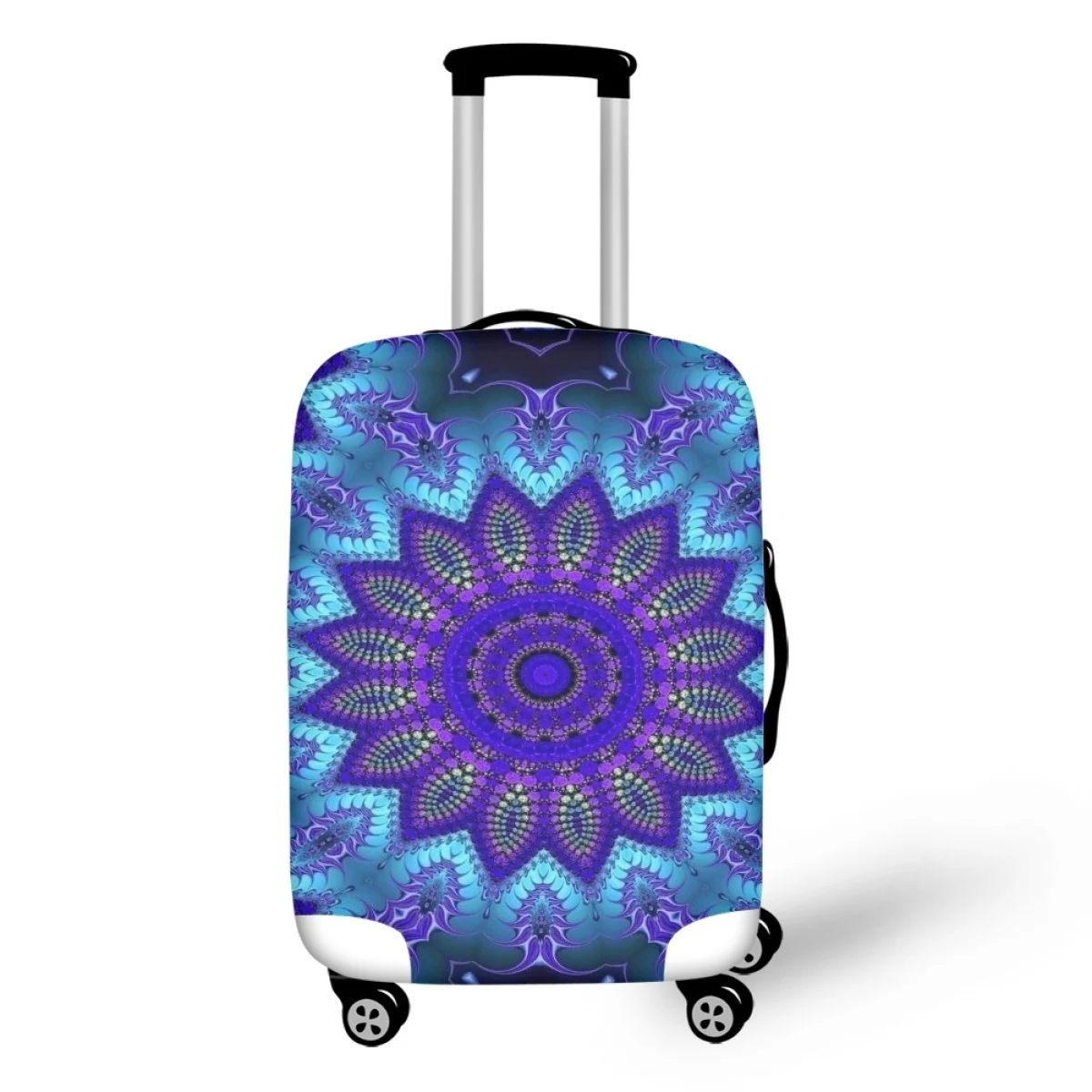 

FORUDESIGNS Mandela Flower Print Travel Luggage Cover Suitcase Protector Durable Baggage Protective Anti-Scratch Traveling