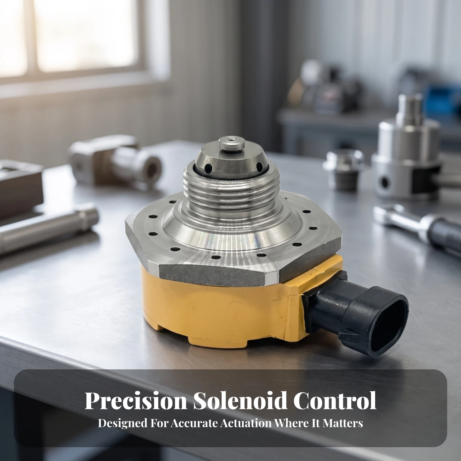 Combustion Pump Solenoid Valve Direct-Fit Solenoid Valve Assembly Compact for Mechanics, Excavator, Fuel System Repair