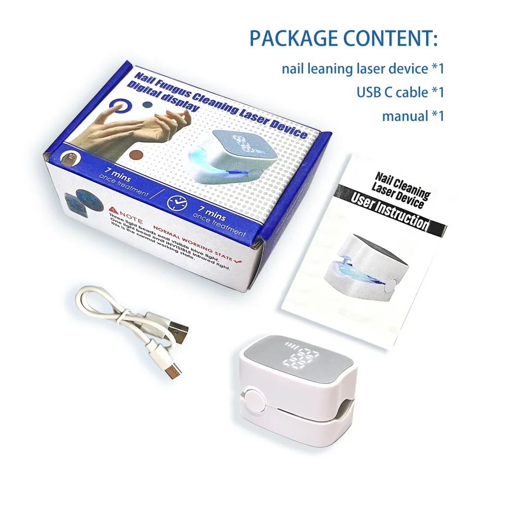 Professional Nail Fungus Laser Treatment Device for Charging Fingernails Toenails Onychomycosis Therapy Cure Machine 4pcs Diodes