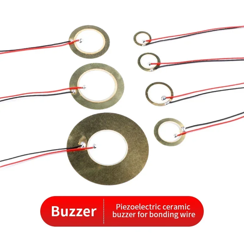 10pcs Piezo Pickup 27mm Piezo Amplifiers Discs with Leads 12MM 15MM 18MM 20MM 27MM 35MM for Acoustic Guitar Drum