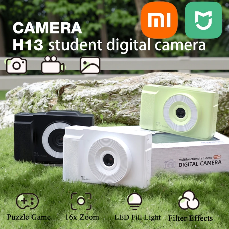 Xiaomi HD Flip Screen Digital Camera Point and Shoot CCD Camera With 16x Zoom Compact Camera 48MP Cameras For Kids Beginner