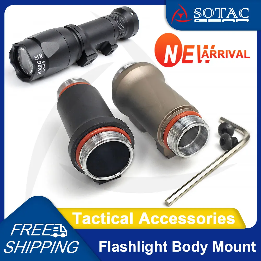 

Metal M300 M600 Series Scout Lights Body for M300V M600V M300C M600C Flashlight Hunting Accessories