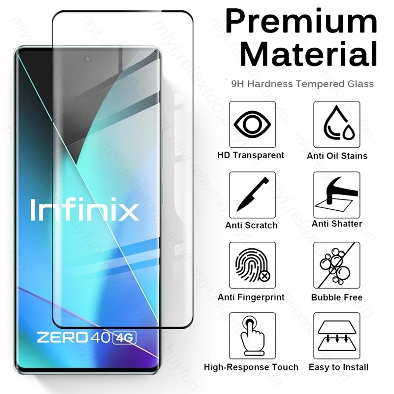 4To1 Protective Glass for Infinix Zero 40 4G Camera Lens Screen Protector on Infini Zero40 4/5G Tempered Glass on InfinixZero40