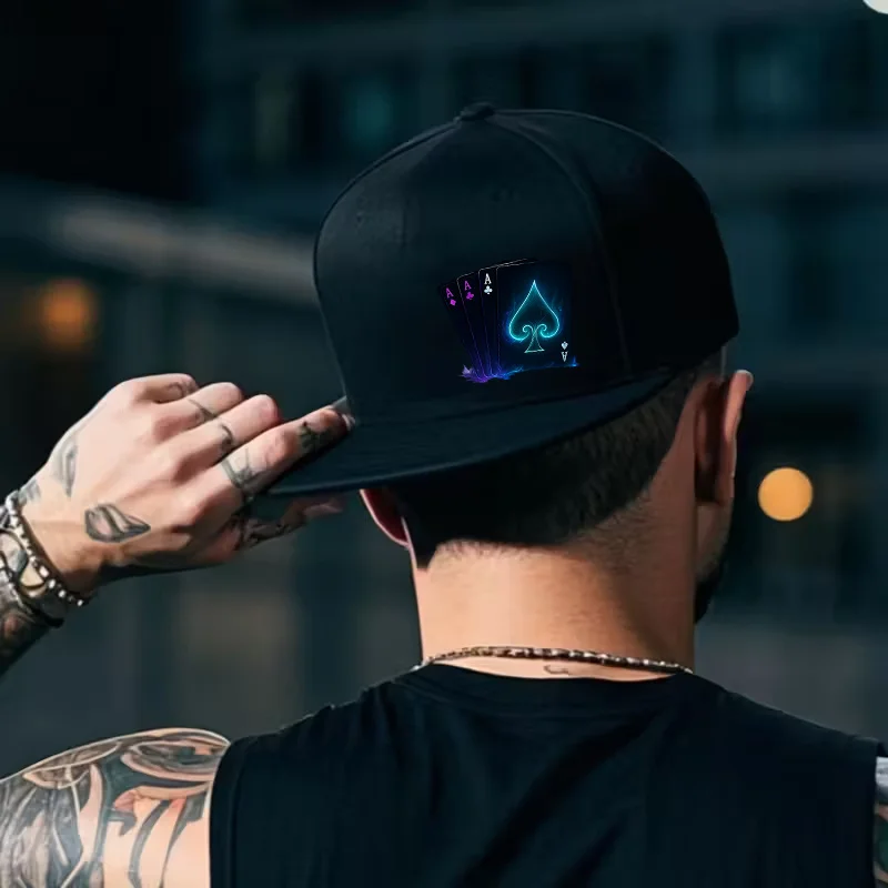 Playing Cards Adjustable Hip-Hop Cap Lightweight Printed Craft Women'S Hat Men'S Sun Hat with Poker Pattern Ideal Gift view 6