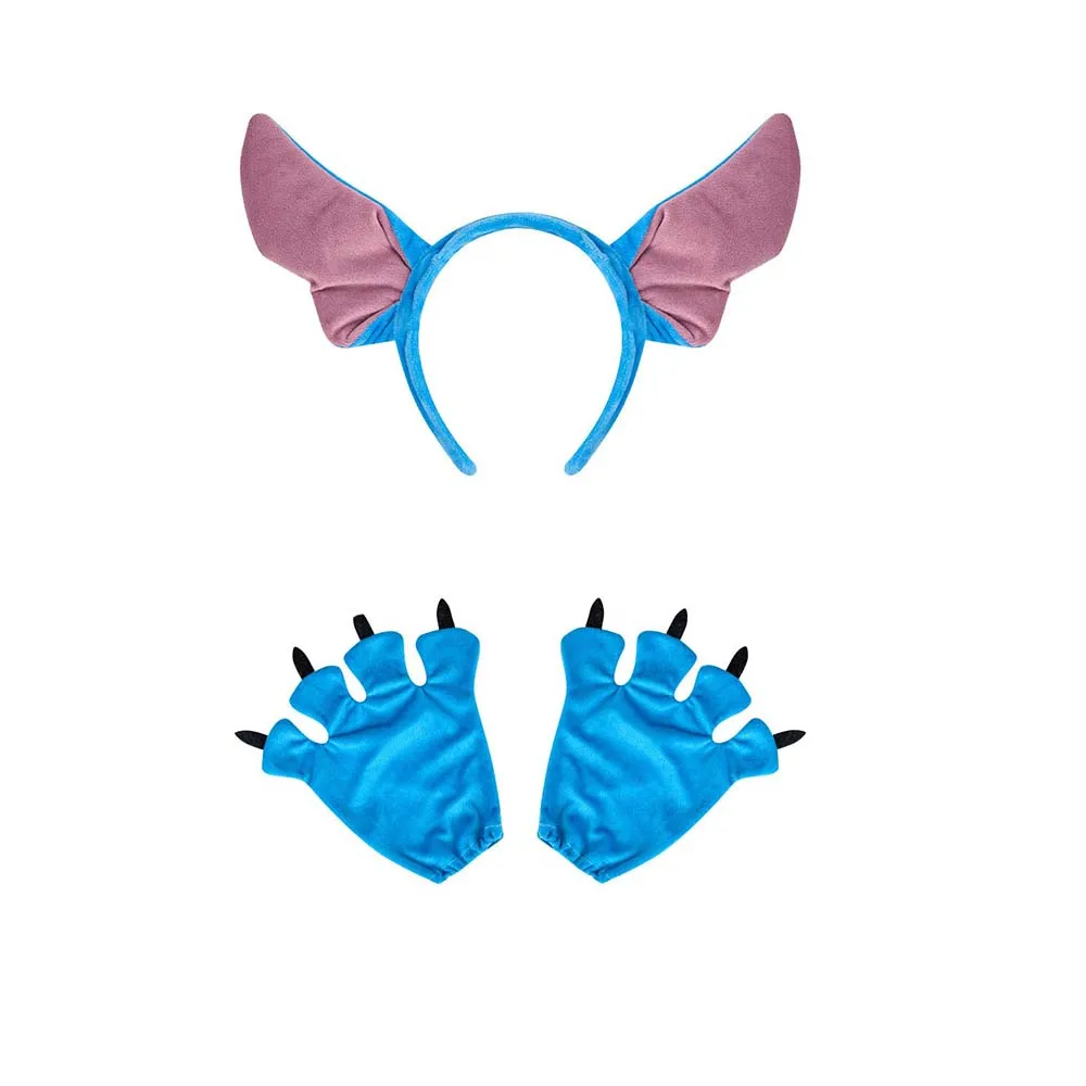 Children Cosplay Accessory Kit Rabbit Blue Alien Ear Headband Gloves Mask Socks Leaf Garland For Stage Performance