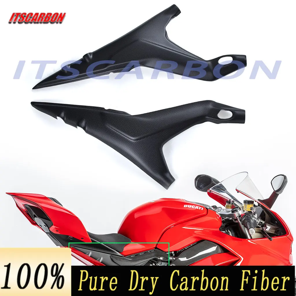 

For Ducati Panigale V4 2019 2020 2021 2022 3K Carbon Fiber Motorcycle Accessories Seat Side Cover Panels Kits Parts Cowl