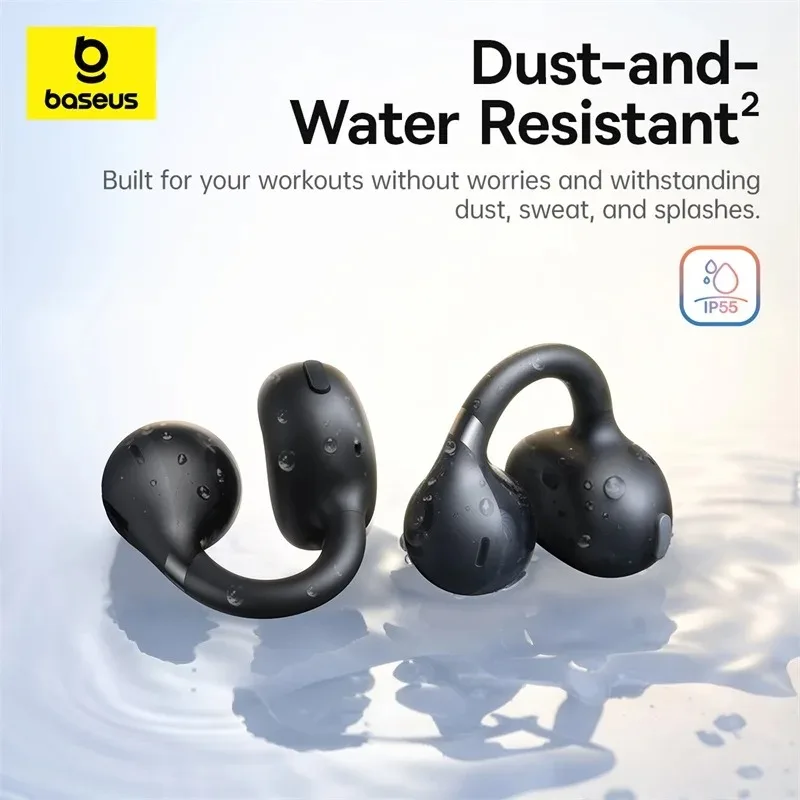 Baseus BC1 سماعات OWS قرط كبس سماعة لاسلكية تعمل بالبلوتوث 6.0 سماعات 4 ميكروفون مكالمة للحد من الضوضاء سماعات أذن الكمون المنخفض سماعة ألعاب