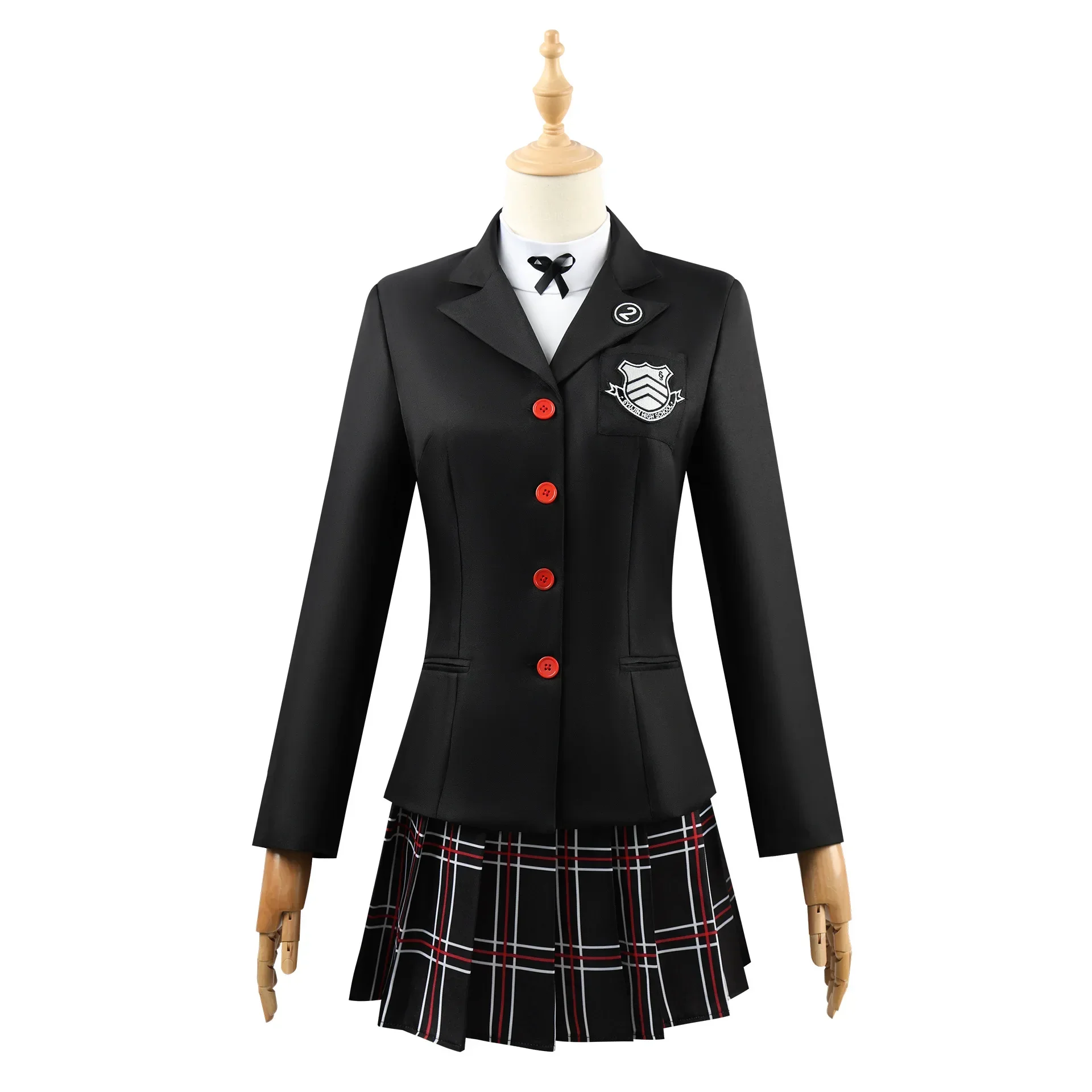 Persona5 Kasumi Yoshizawa Cosplay Costume School Badge Suit JK Uniform Dress For Women Men Halloween Party Role Play Outfit