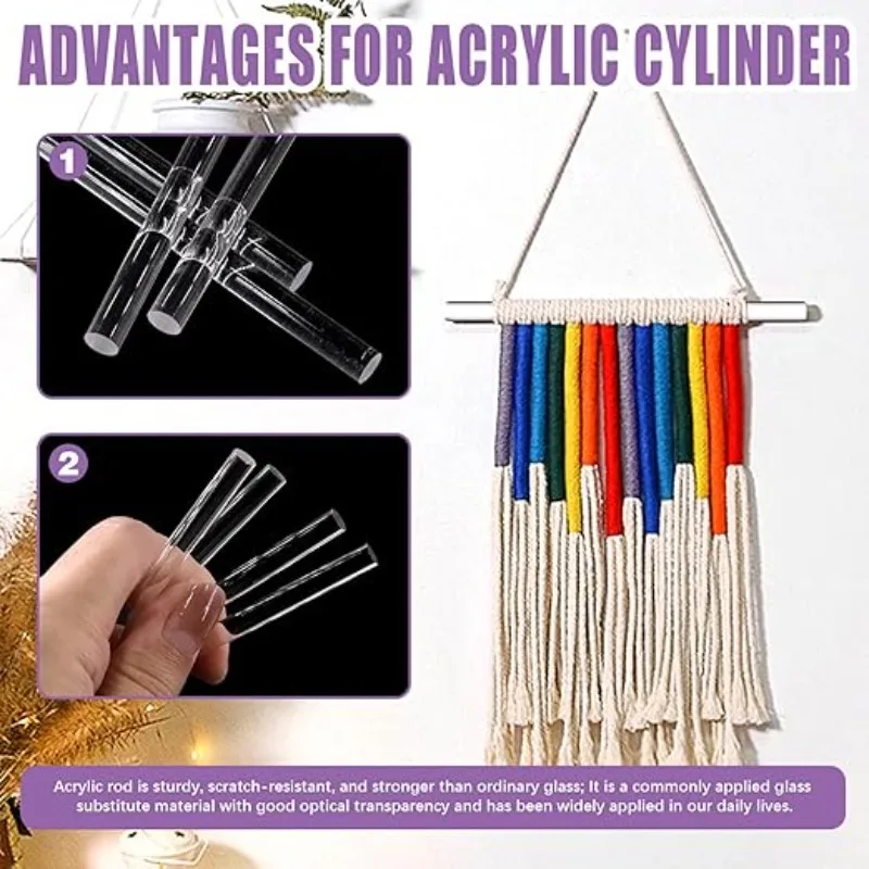 ชุดแท่งอะคริลิคขนาด 15 ชิ้น เส้นผ่านศูนย์กลาง 300 มม. ชุดอุปกรณ์แท่งอะคริลิคใสทรงกลมสำหรับงาน DIY วัสดุทำโมเดล - งานฝีมือ DIY