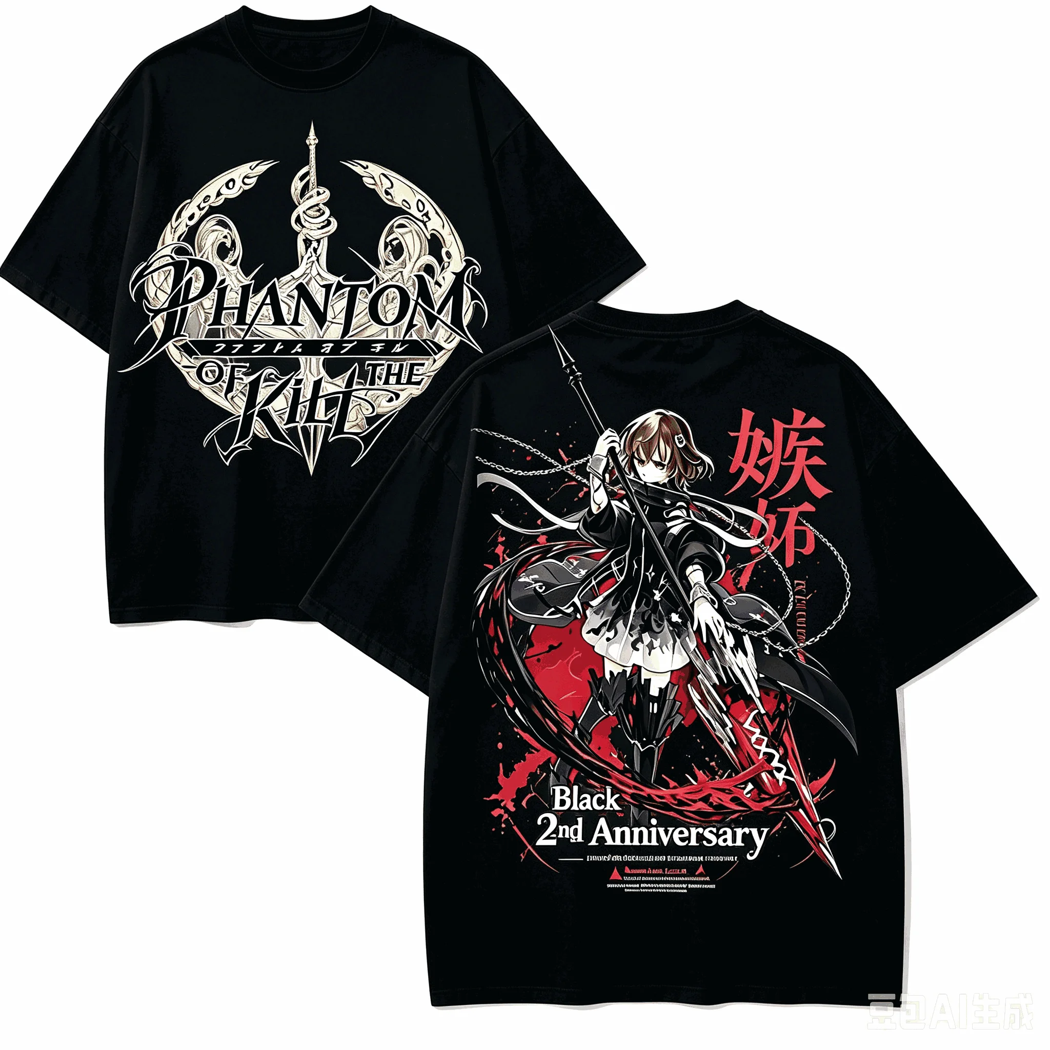 Phantom of the Kill Anime Lover T-shirt Harajuku Cotton New Model High Street Retro Fashion Oversized Unisex hot product Classic