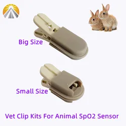 Clip per lingua veterinaria per uso animale di grandi e piccole dimensioni con copertura in Silicone antiscivolo per sensore SpO2 veterinario assemblato