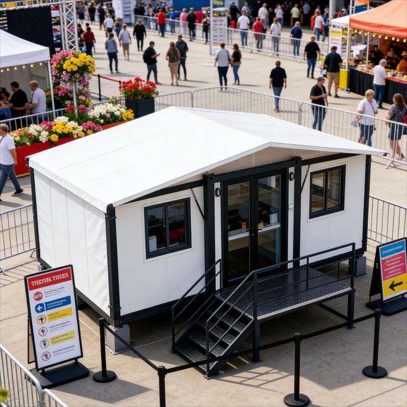 Customized Fast Assemble Container Homes Prefab Folding House Mobile Booth for Festival