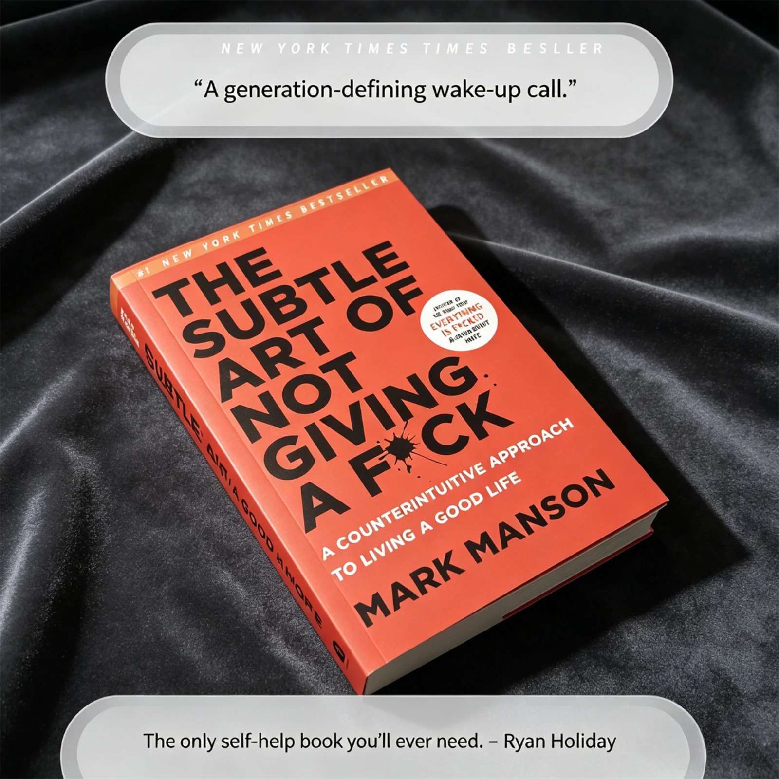 The Subtle Art of Not Giving A F Ck By Mark Manson Self Help & Personal Growth Life Philosophy Book
