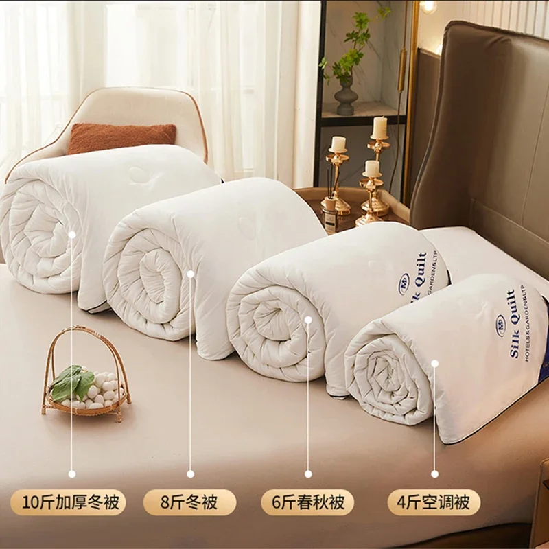 Silk quilt 100% Mulberry silk thickened  core 5kg winter cotton comforter spring autumn  air conditioning