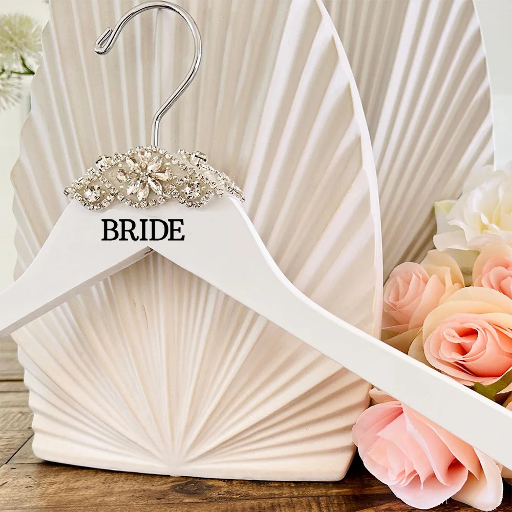 

Wedding Dress Robe luxury rhinestone Hanger engagement bachelorette hen party bridal shower decoration Mrs Bride wifey gift