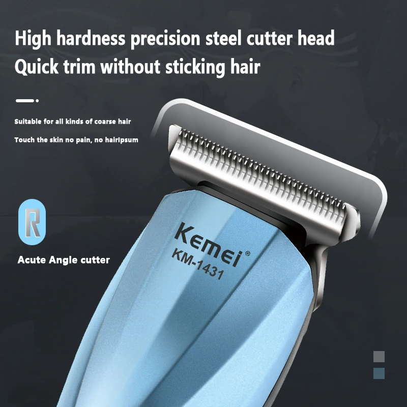 Kemei 1431 Original full metal professional hair trimmer for lithium beard trimmer electric barber clipper hair cutting machine