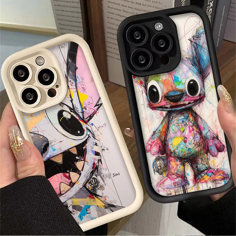 Disney Line Stitch Soft Silicone Phone Case For Xiaomi 13T 12T 11T 13 12 11 Lite 5G NE POCO X6 X5 X4 GT F3 F4 F5 M6 Pro X3 NFC