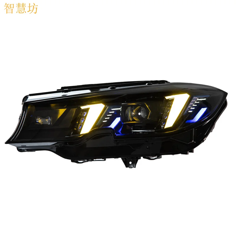 Suitable for BMW G20/G28 2019-2025 Modified Fang Style LED Dual Color Daytime Running Light Turn Signal Light Cross-Border