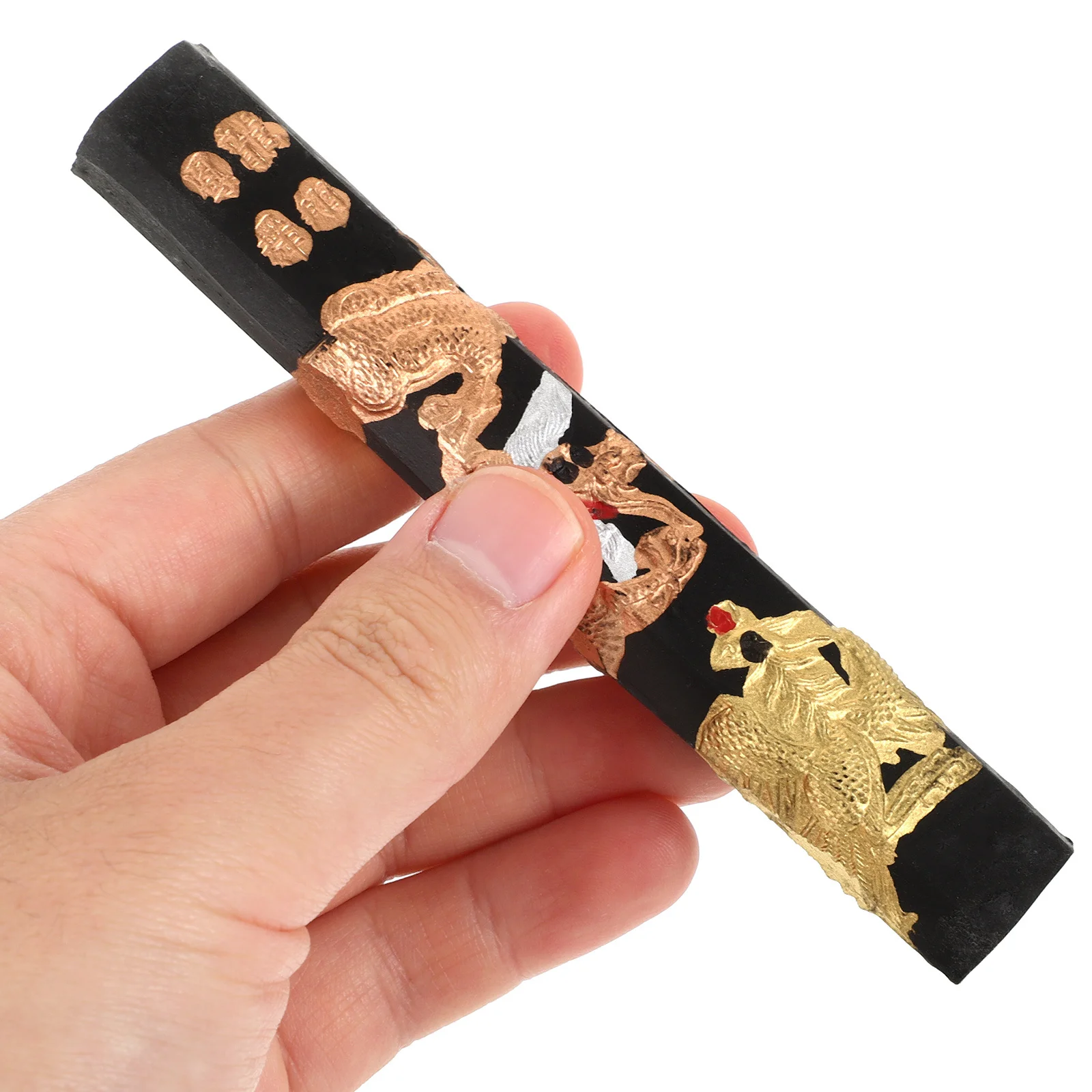 

Dragon Ink Stick Handmade Traditional Chinese Calligraphy Painting Block Smooth Edges Creative Grinding Ink For