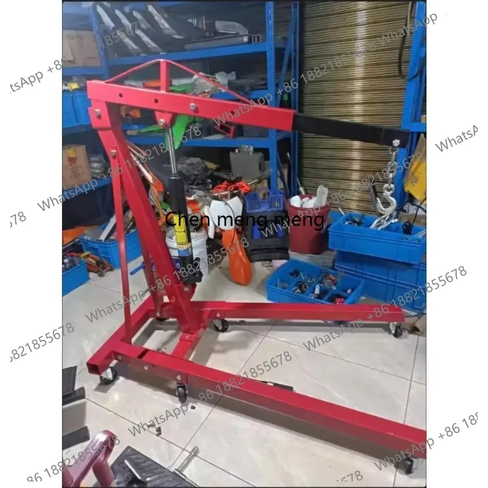 New arrive 2 Ton Foldable Hydraulic Shop Engine Crane With Wheels For Car Repair And Workshop Lifting Applications