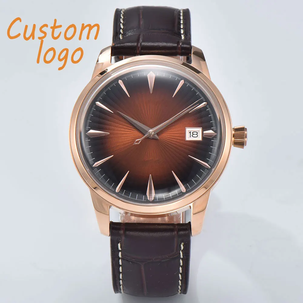 Cocktail Men's automatic waterproof watch Double Dome sapphire Crystal shell Dive Clock Date Watch can be customized logo