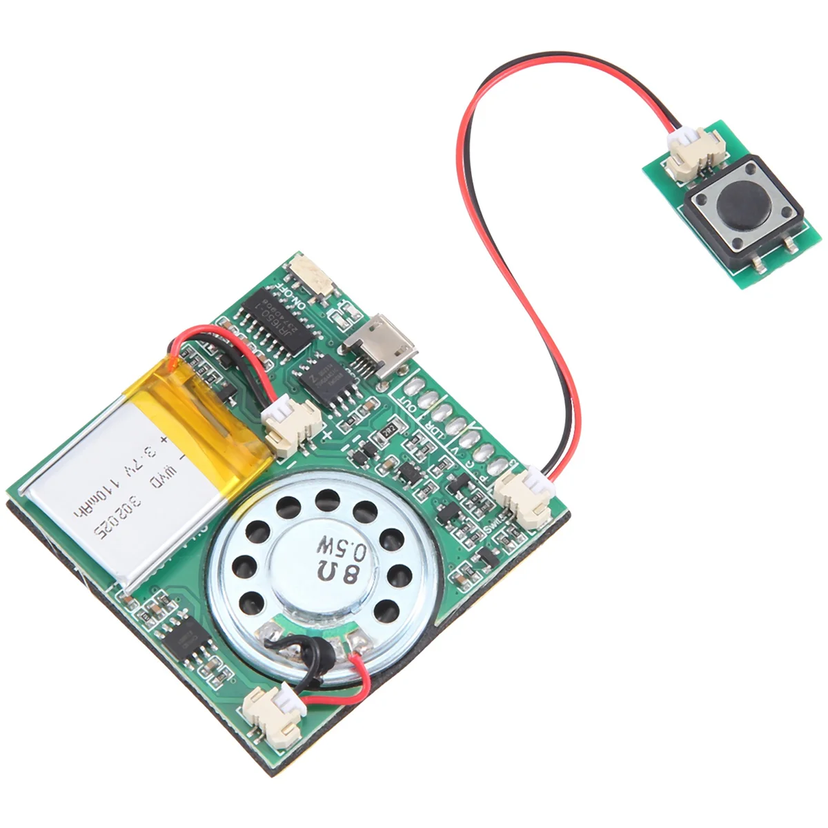 USB Recording Music Module DIY MP3 Recordable Sound Module USB Downloadable Sound Module, Button